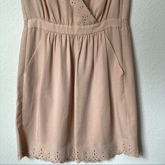 Rebecca Taylor Laser Cut Scalloped Feminine Flattering Dress - Picture 4 of 10